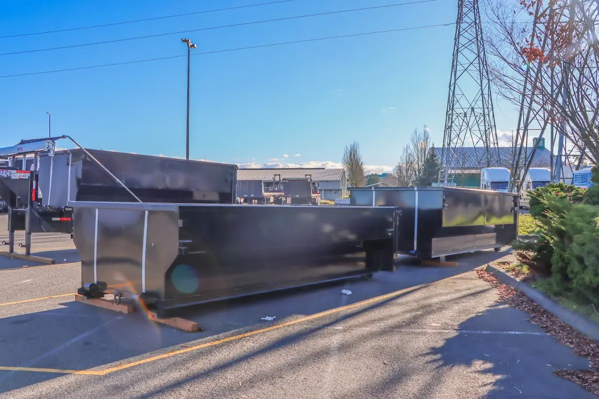 Roll-off dumpster ready for waste disposal at job site for Residential Dumpster Rental in Temecula
